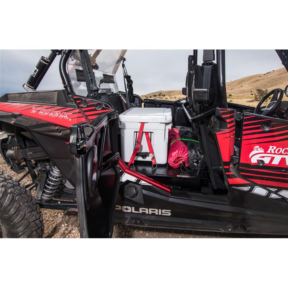 Polaris RZR XP 4 Turbo Fox Edition 2018 TUSK Driver Side Rear Seat Cargo Rack Kit - Heavy Duty Storage Solution for Off-Roading, Camping & Trail Riding Accessories