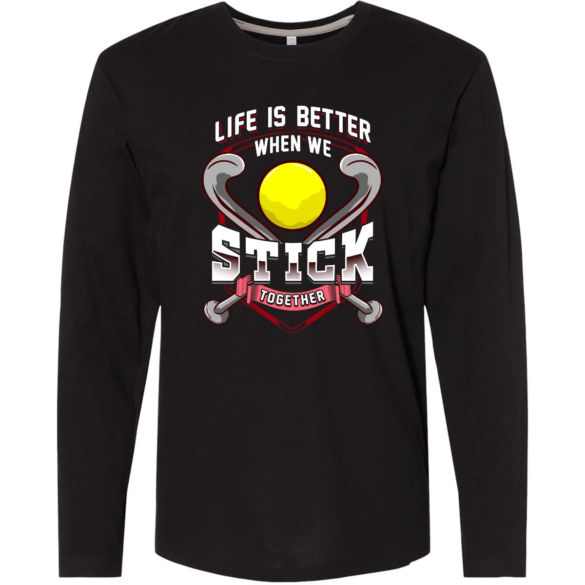 Inktastic Women's Field Hockey Long Sleeve T-Shirt - Breathable Performance Shirt for Field Hockey Players - Perfect for Training, Games & Sports Events