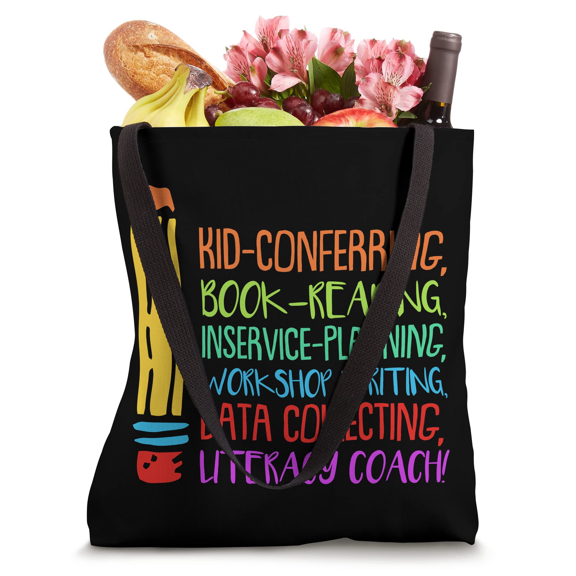 Premium Literacy Coach Tote Bag for Teachers - Durable Book Bag with Multiple Pockets for School, Work & Travel
