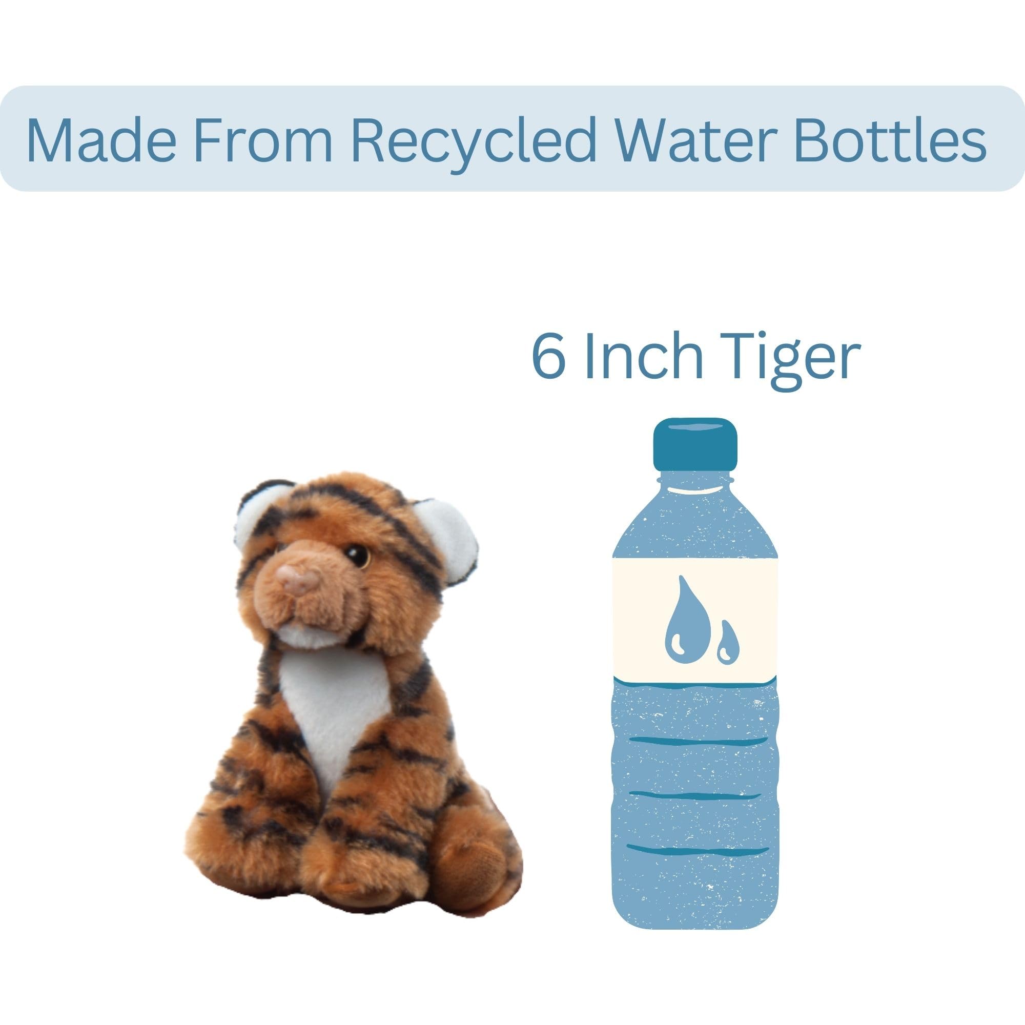 Cute 6 Inch Orange Tiger Stuffed Animal Plush Toy - Wild Onez Babiez Zoo Collection, Perfect Gift for Kids & Animal Lovers | Great for Birthday Presents, Nursery Decor, and Cuddling