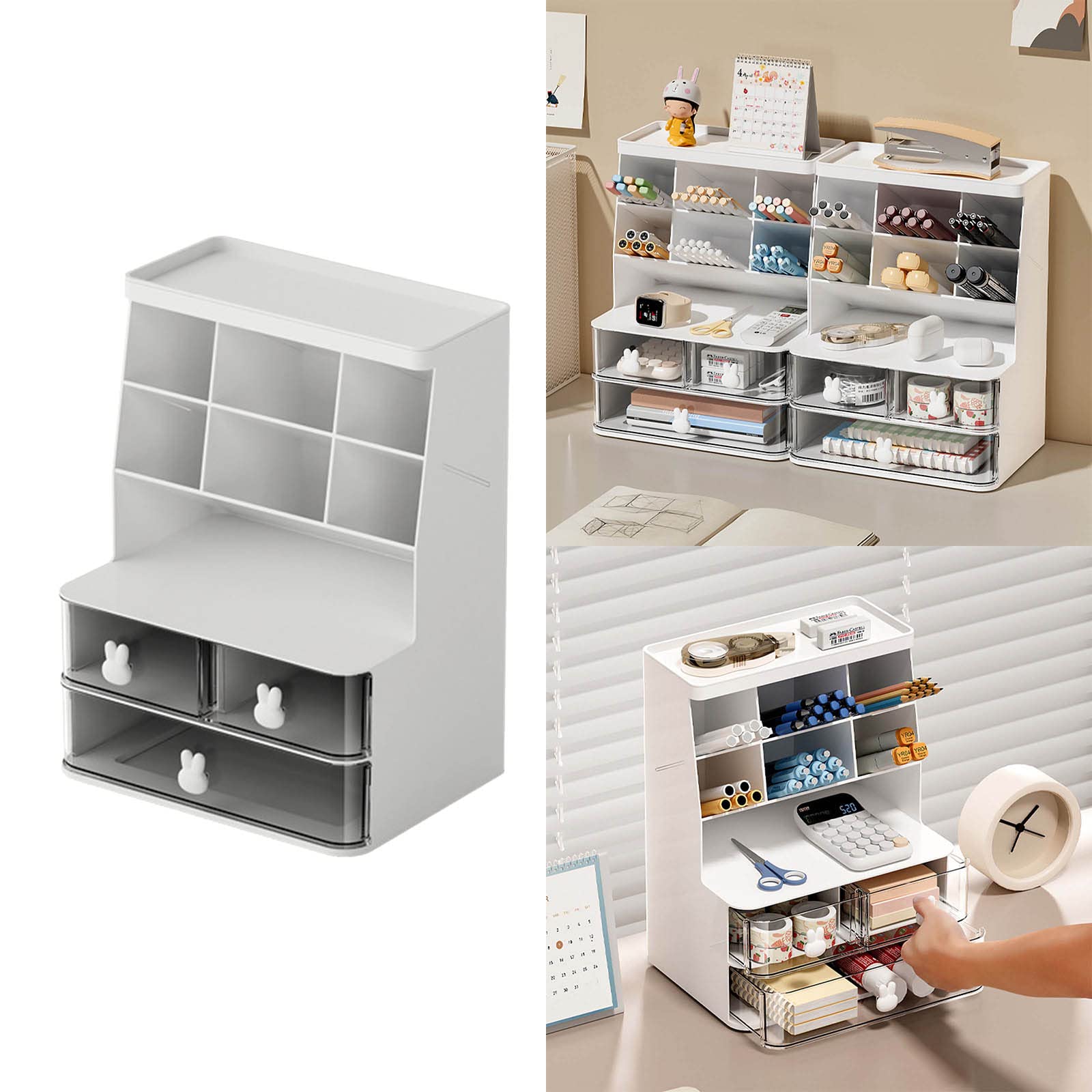 Multi-Functional Desktop Pen Holder & Desk Organizer - 6 Slot Pencil Holder for School, Office, Classroom | Perfect for Organizing Pens, Markers, Scissors & Stationery Supplies