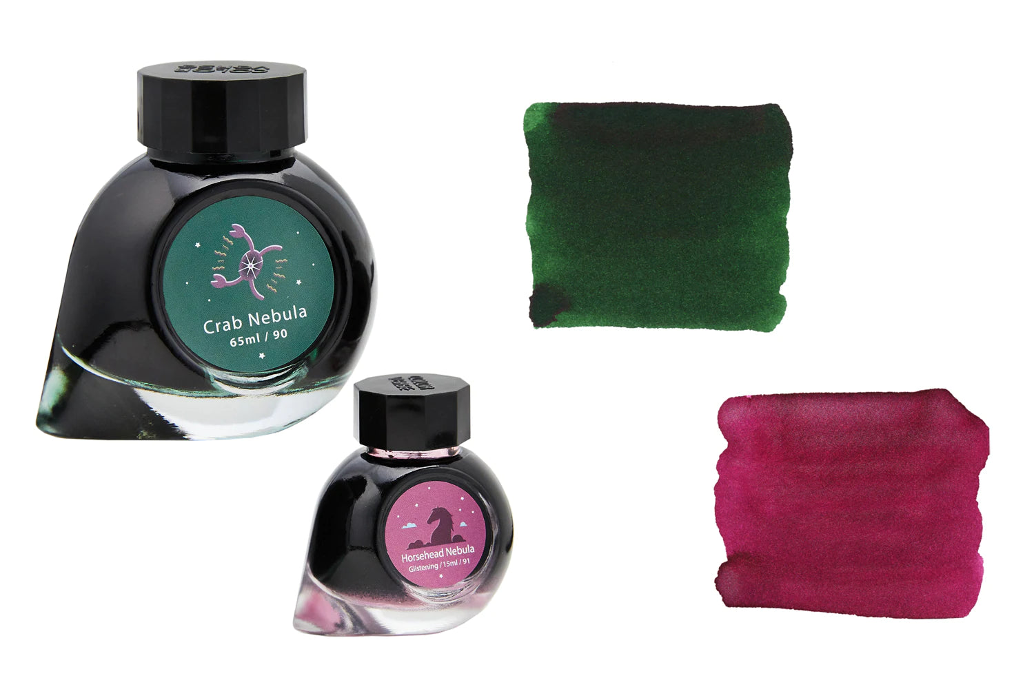 Colorverse Crab Nebula & Horsehead Nebula Fountain Pen Ink Set - 65ml + 15ml Bottled Inks for Writing, Drawing & Calligraphy - Perfect for Journaling, Note Taking & Artistic Creations