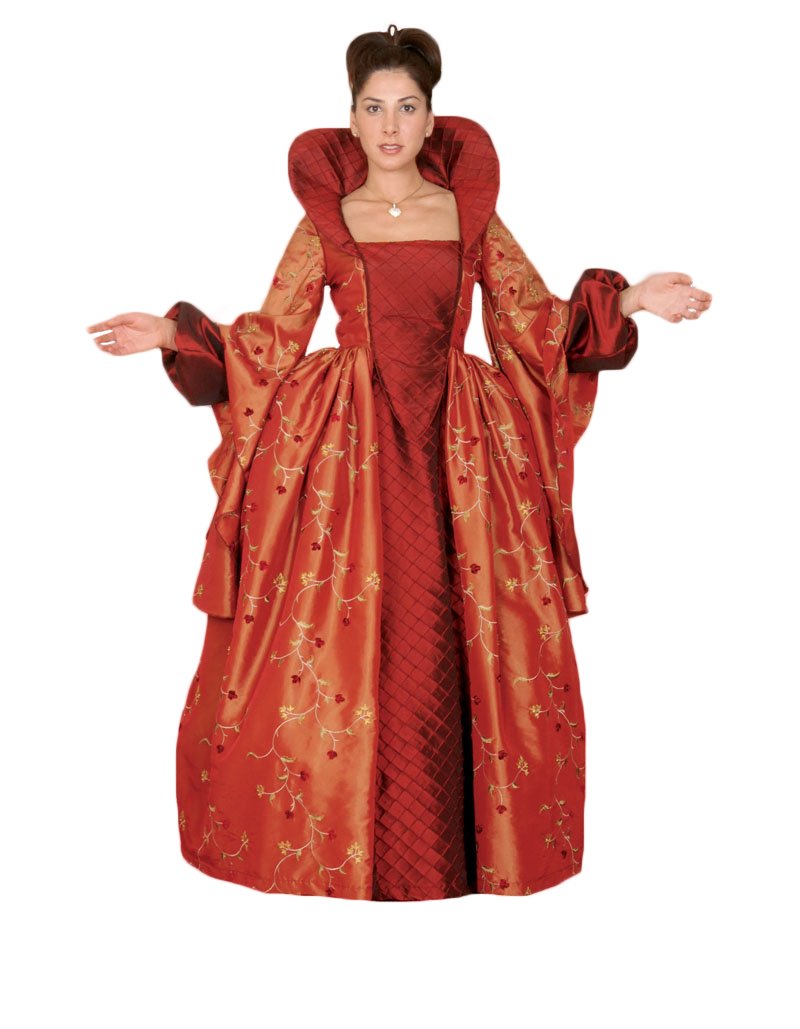 Queen Elizabeth Gown - Women's Renaissance Theater Costume Dress for Historical Reenactments, Halloween & Cosplay Events