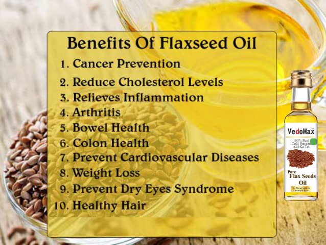 Organic Cold Pressed Virgin Flaxseed Oil 200ml - 100% Pure Unrefined Flax Seed Oil for Heart Health & Skin Care | Alsi ka Tel | Perfect for Salad Dressing, Smoothies & DIY Beauty Recipes