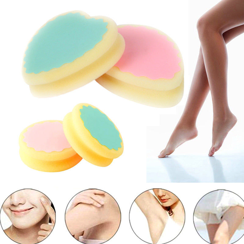 Painless Hair Removal Sponge - Magical Depilation Soft Pad for Smooth Skin, Effective Hair Remover Beauty Tool for Face & Body - Perfect for At-Home Skincare & Travel Use