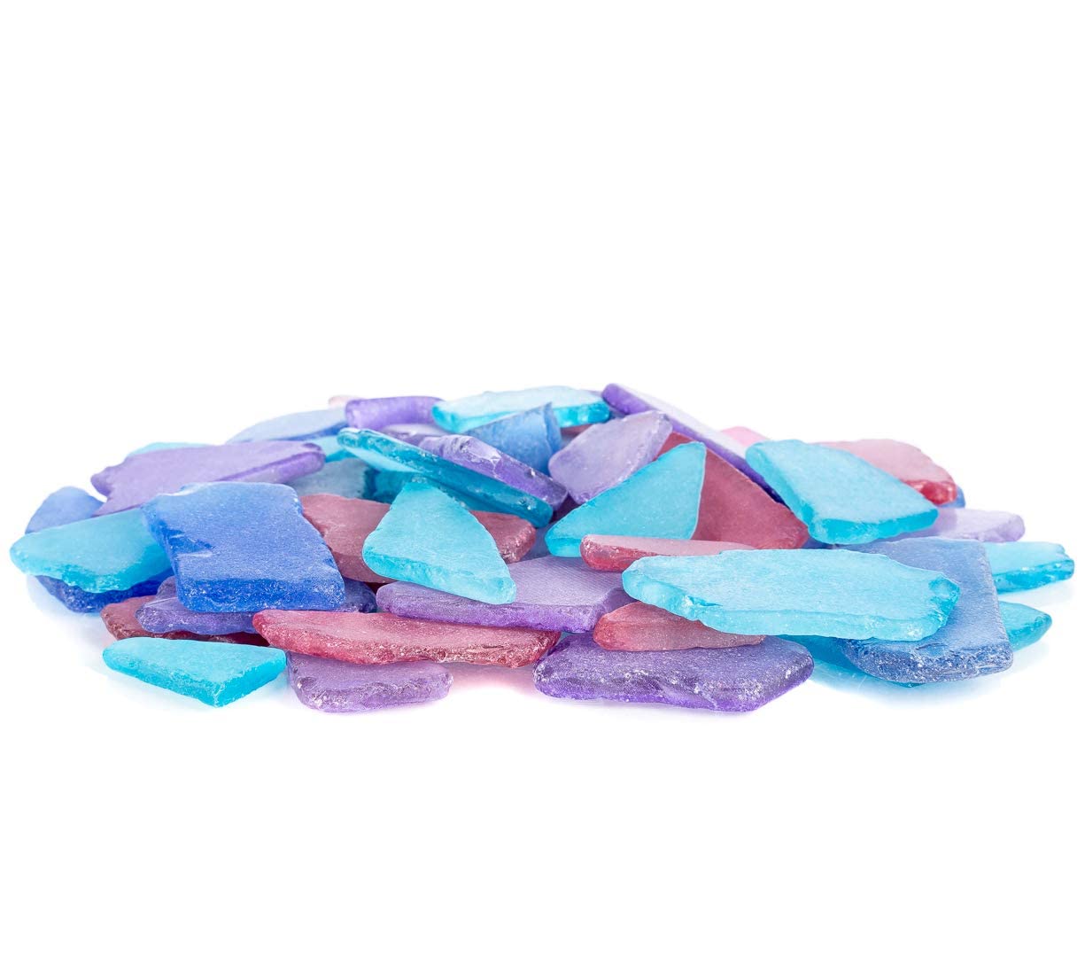 Natural Sea Glass for Crafts - Blue, Red & Purple Beach Glass Décor - 22oz Vase Filler & DIY Crafting Supplies - Perfect for Home Decor, Wedding Centerpieces & Beach-Themed Projects