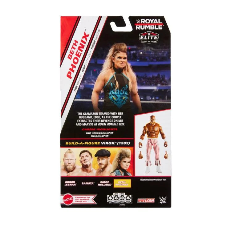 WWE Elite Collection Beth Phoenix Action Figure with Virgil BAF - WWE Royal Rumble Collectible Toy for Fans & Display - Perfect for Wrestling Enthusiasts and Home Decor