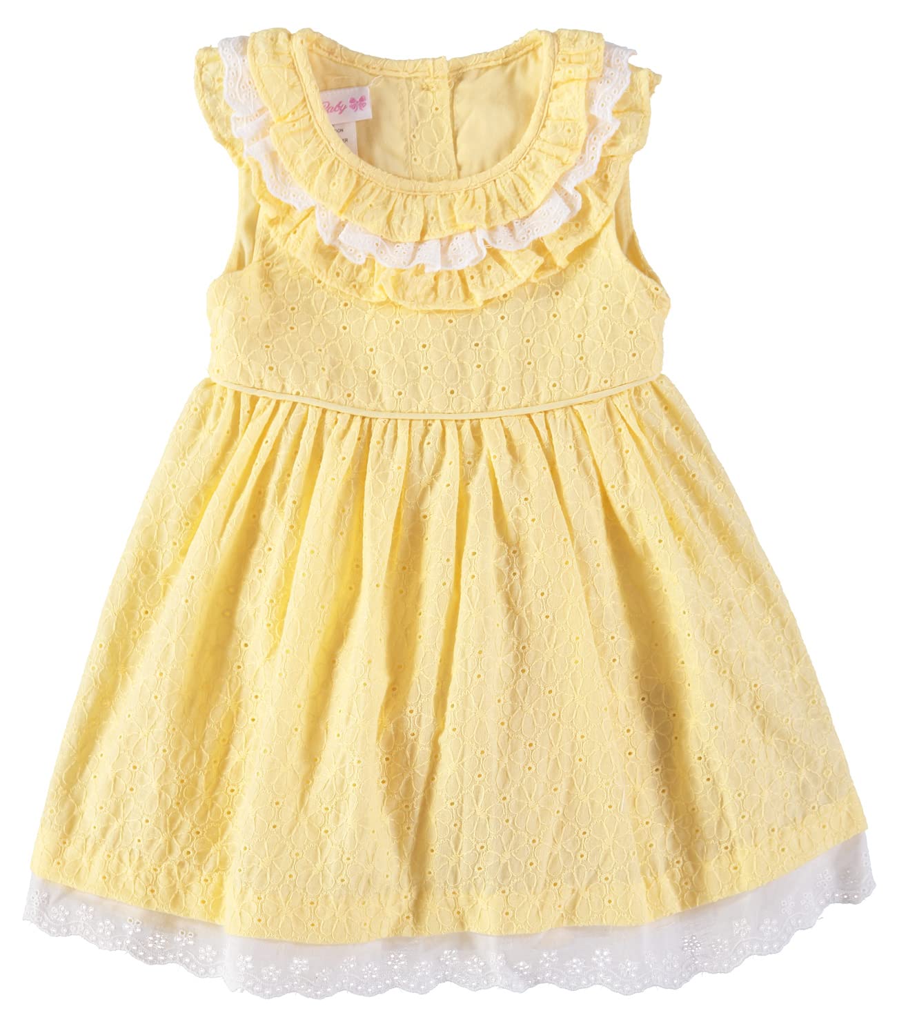Bonnie Jean Girls' Easter Scuba Dress - Special Occasion Party Dress for Spring Celebrations, Church, Photoshoots & Family Gatherings