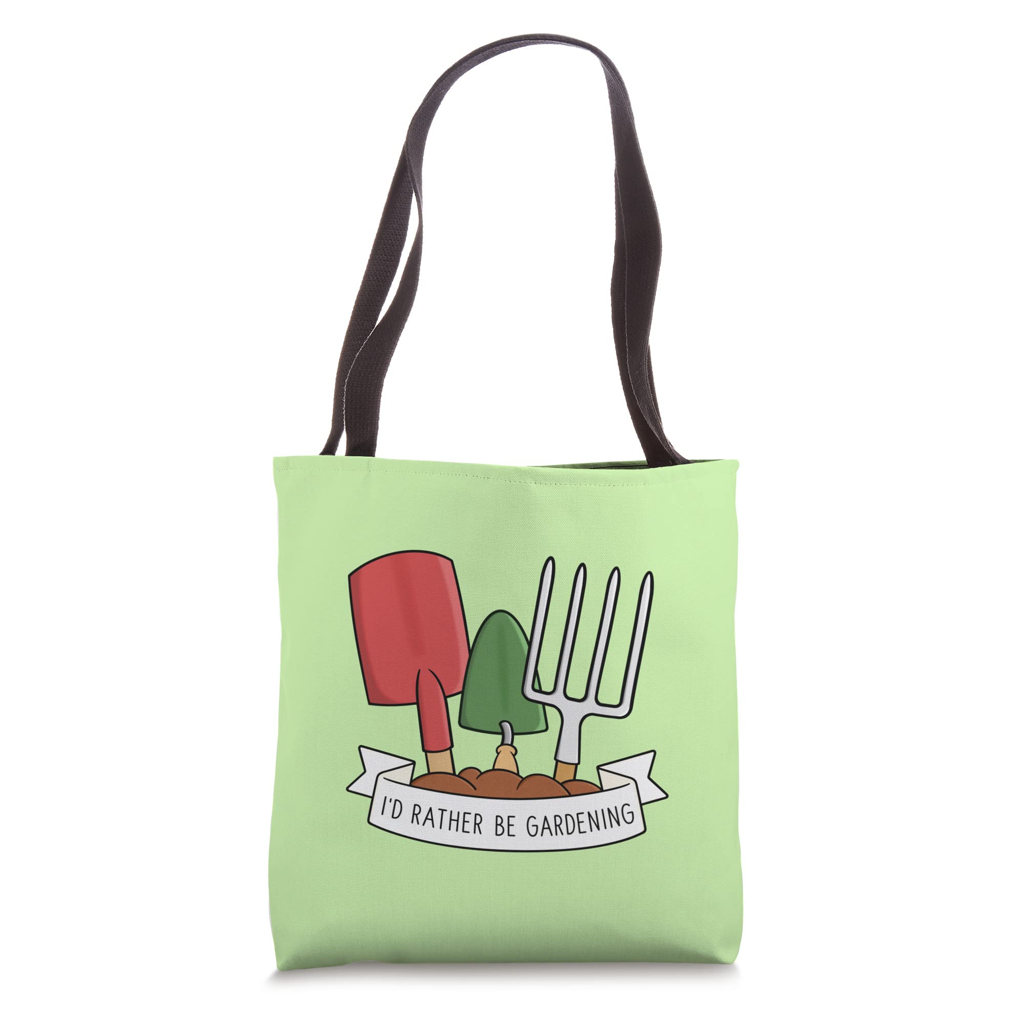 I'd Rather Be Gardening Tote Bag - Durable Cotton Canvas Shopping Bag for Women - Perfect for Farmers Market, Grocery Shopping & Outdoor Activities