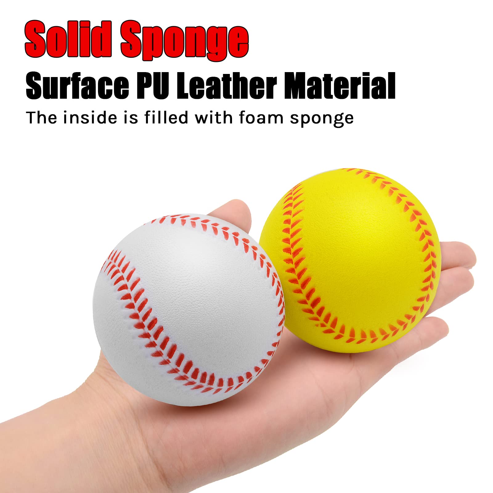 12 Pack Soft Foam Baseballs - 9 Inch Training Softballs for Catching, Throwing & Hitting Practice - Perfect for Kids, Backyard Games & Baseball Drills