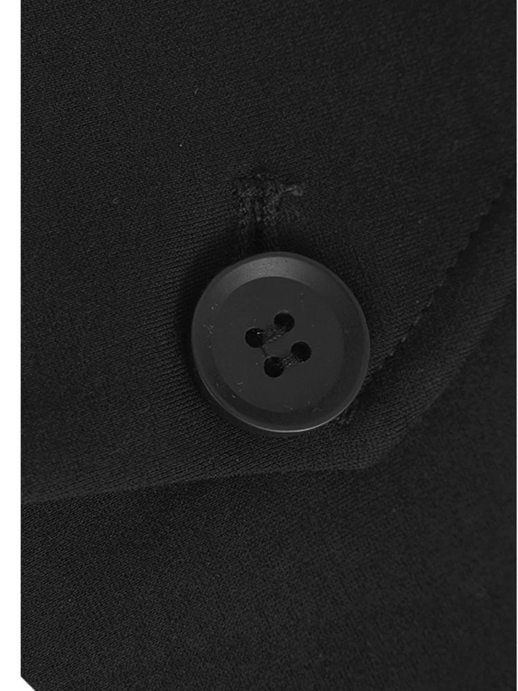 Black Dot Hollow Out Vest & Skirt Two-Piece Set - V Neck Sleeveless Women's Fashion Outfit for Spring/Autumn 2025 | Perfect for Office Wear, Date Nights & Special Occasions
