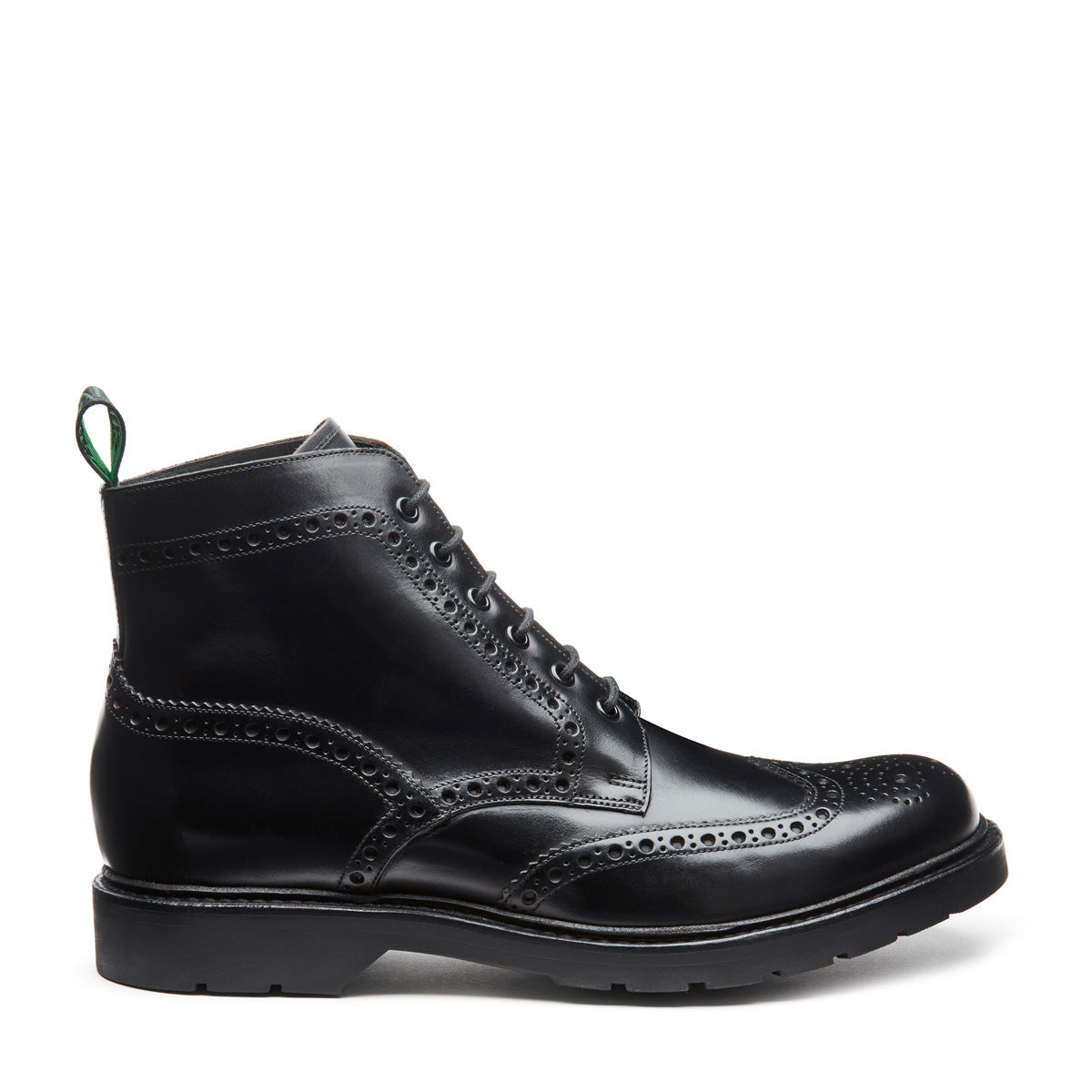 Premium Black Calf Leather 6-Eye Derby Brogue Boots for Men - Classic Dress & Casual Wear for Office, Weddings & Formal Events