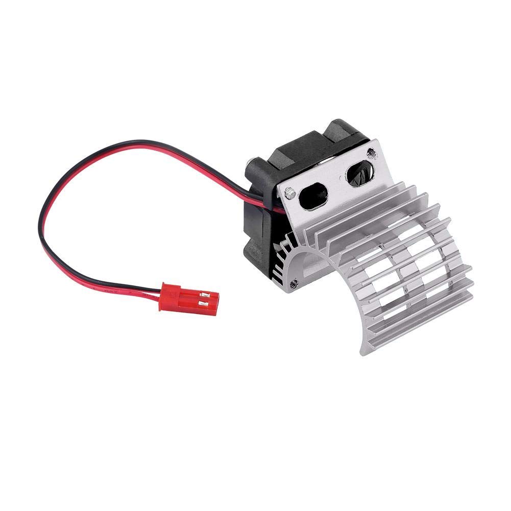 Aluminum RC Motor Heat Sink with High-Speed Cooling Fan for 1/10 Scale Electric RC Cars - 380/390 Motor Upgrade Accessory (Silver) | Prevent Overheating for RC Trucks, Buggies & Drift Cars