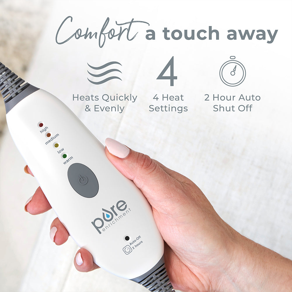 PureRelief™ Deluxe Foot Warmer - Electric Heating Pad for Cold Feet Relief, Soft Plush Cover, Adjustable Temperature, Perfect for Winter, Arthritis Pain & Relaxation at Home or Office