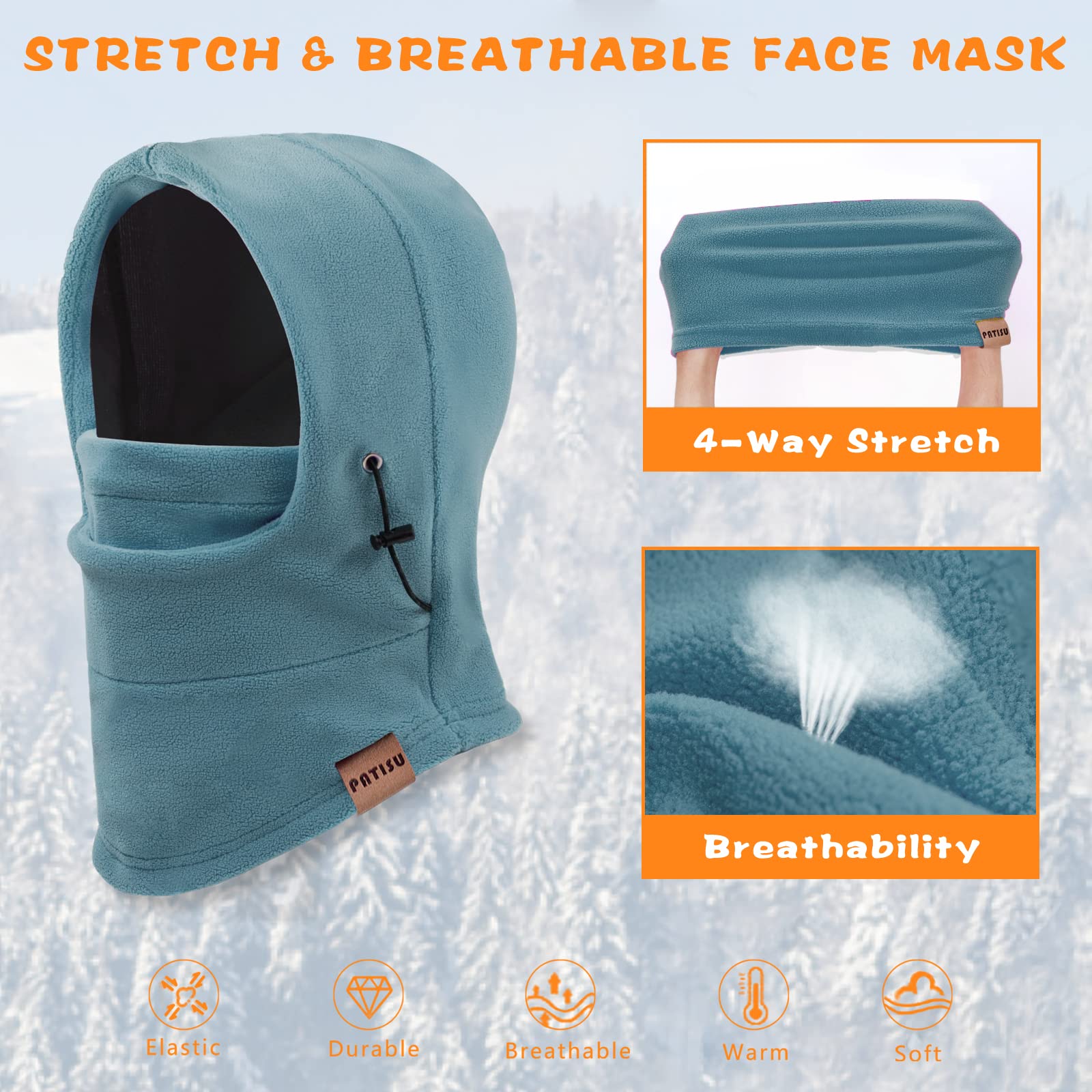 Kids Balaclava Windproof Ski Mask - Winter Face Mask & Neck Warmer for Boys & Girls - Cold Weather Protection for Skiing, Snowboarding & Outdoor Activities