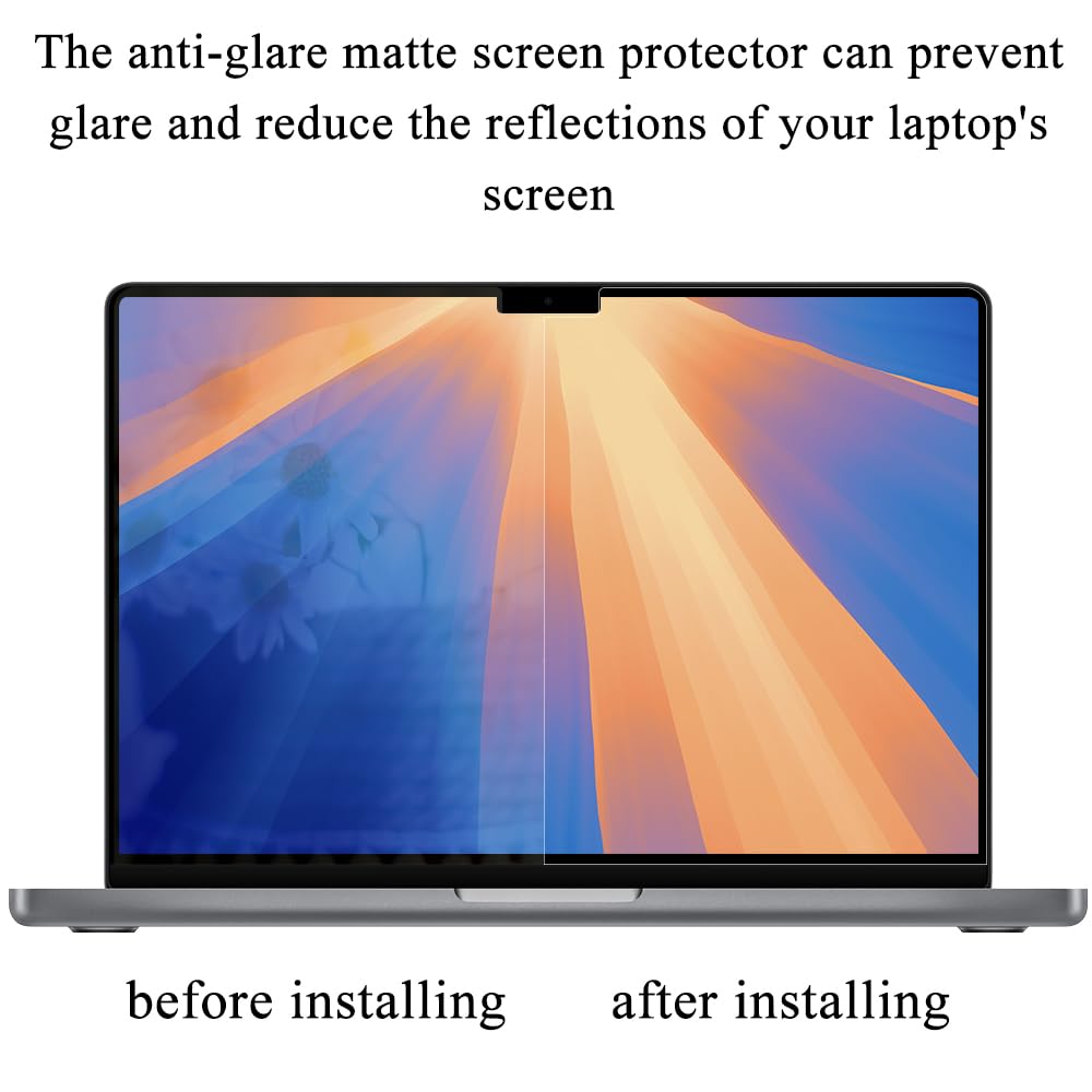 3-Pack Anti-Glare Matte Screen Protector for 2024 MacBook Pro 14