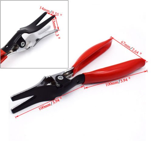 Angled Auto Fuel Vacuum Line Tube Hose Remover Separator Pliers - Professional Hand Tool for Car Repair & Maintenance (Ideal for Mechanics & DIY Enthusiasts)