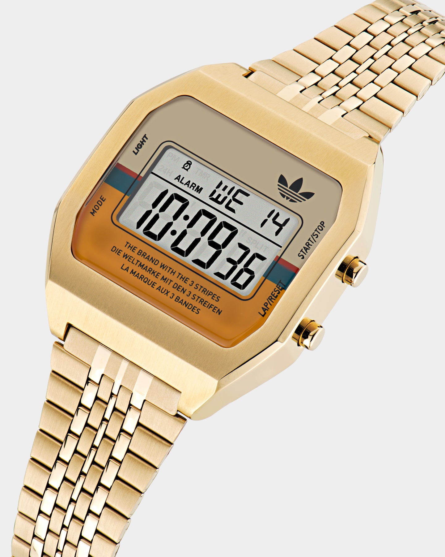 Adidas Digital Two Watch Gold - Stylish Unisex Sports Watch with Alarm & Stopwatch - Perfect for Running, Gym & Outdoor Activities