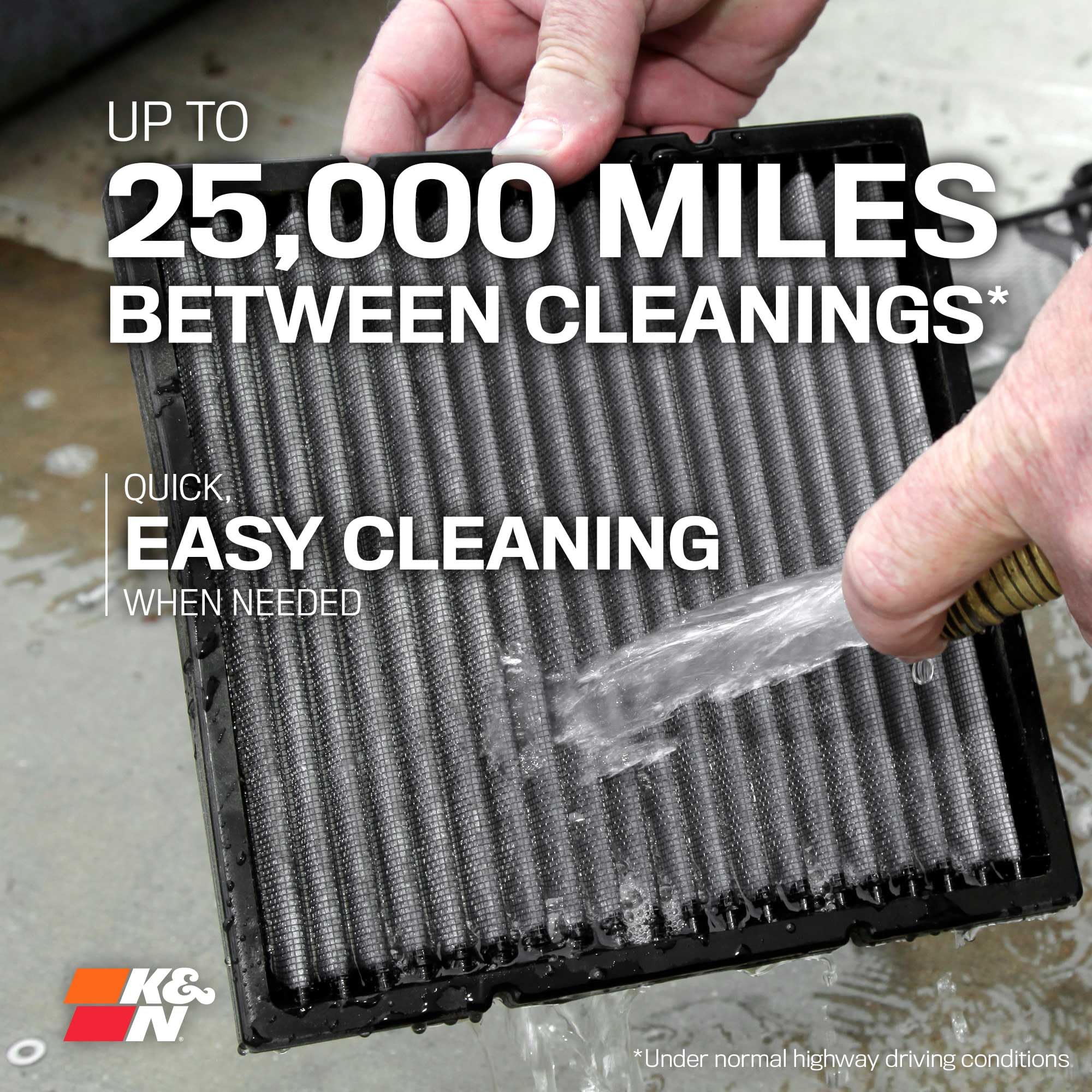 K&N Lifetime Washable Cabin Air Filter VF2027 - Premium Replacement for 2011-2021 Dodge/Chrysler (Challenger, Charger, 300, 300C) | Improves Air Quality & Reduces Allergens | Perfect for Daily Commutes & Road Trips