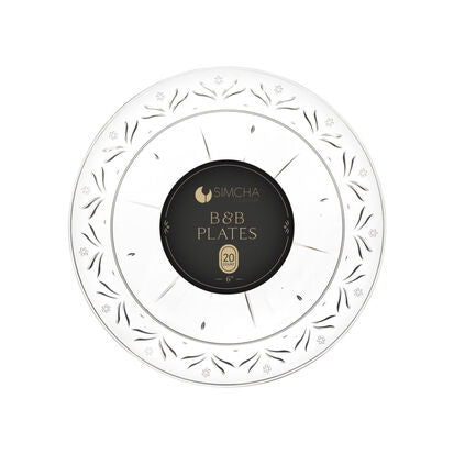 Crystal Clear Round Plastic Plates - 20 Pack Shatterproof Disposable Dinner Plates for Parties, Weddings & Events - Simcha Collection Durable BPA-Free Elegant Tableware