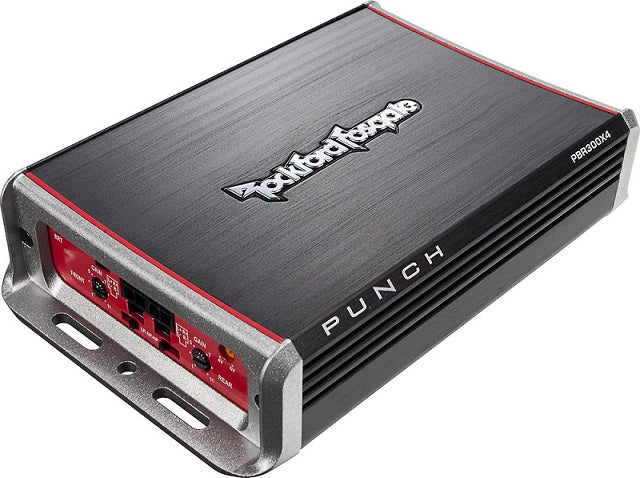 Rockford Fosgate PBR300X4 4-Channel Amplifier - 300W Marine & Car Audio Power Amp for Boats, Trucks & SUVs - Perfect for Outdoor Adventures & Road Trips