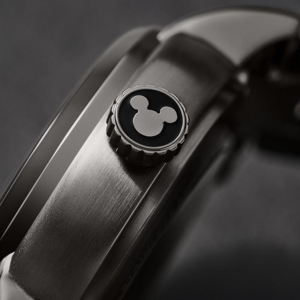 Fossil LE1186 Gunmetal Mickey Heritage Automatic Watch - 100th Disney Anniversary Limited Edition - Perfect for Collectors & Disney Fans