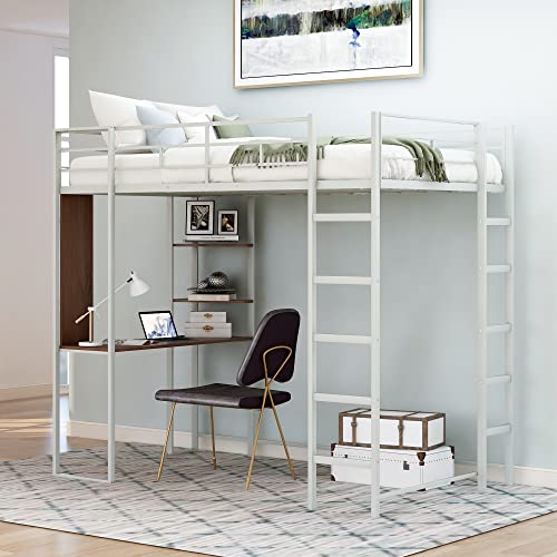 Silver-with Desk and Shelf