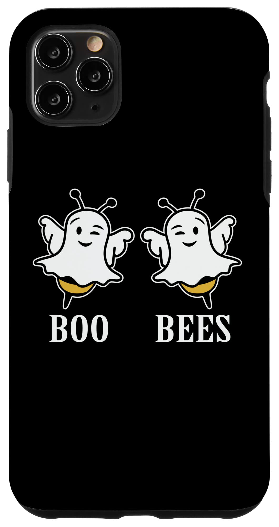 iPhone 11 Pro Max Case - Cute Ghost & Bee Couple Halloween Design | Protective Phone Cover for Couples, Best Friends | Perfect for Halloween Parties, Cosplay & Fun Outfits