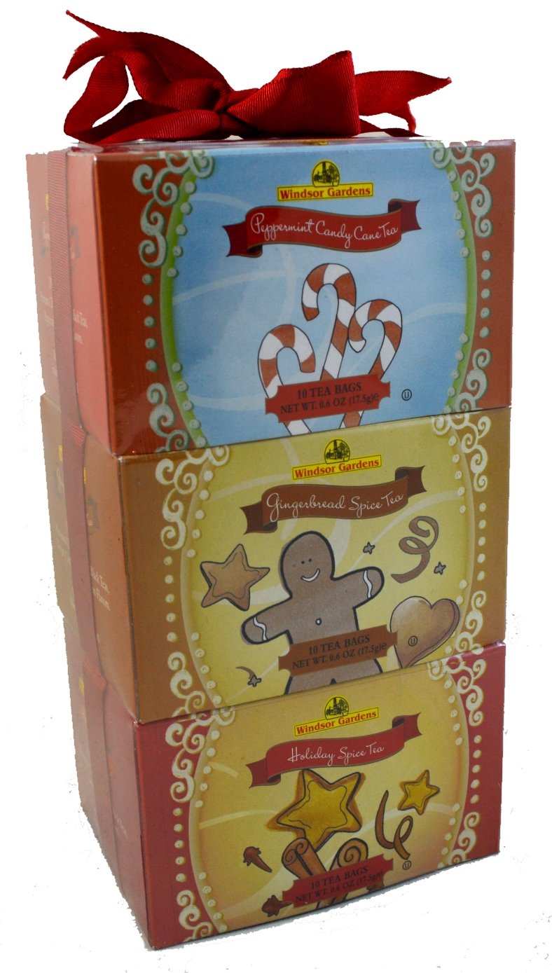 Premium Holiday Tea Gift Set - 3 Assorted Flavors (30 Tea Bags Total) - Perfect for Christmas Gifts, Office Party Favors & Cozy Winter Evenings