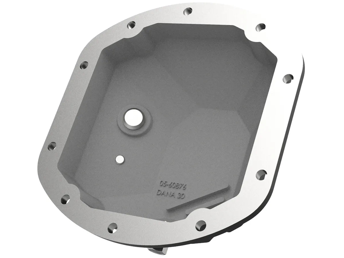 AFE Street Series Front Differential Cover (Black w/Machined Fins & Gear Oil) for Jeep Wrangler TJ & JK 1997-2018 (Dana 30) - Heavy Duty Off-Road Protection & Enhanced Cooling for Trail & Rock Crawling Adventures