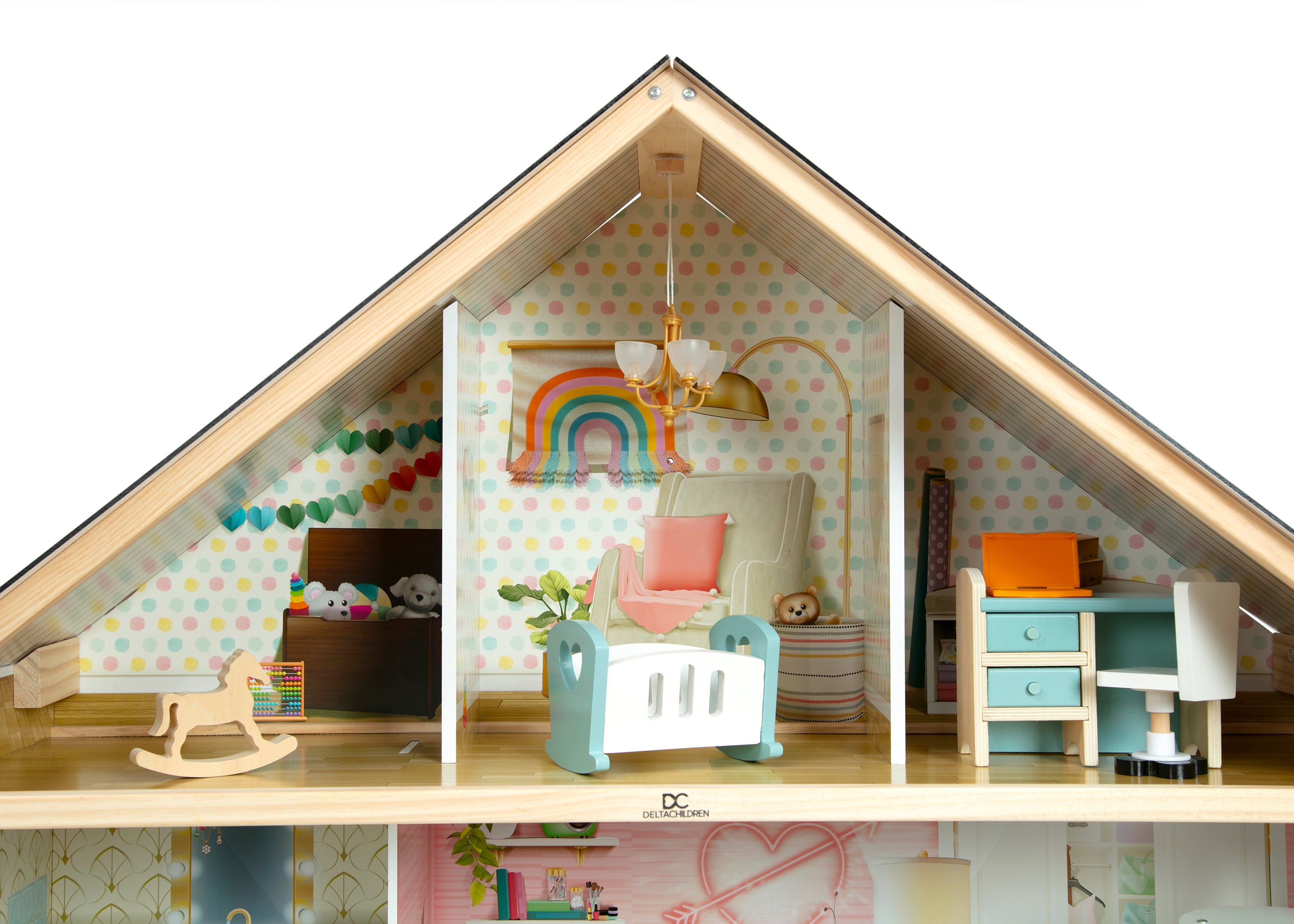 Deluxe Maui Dollhouse for Kids - Wooden Playhouse with Furniture & Accessories - Perfect for Pretend Play, Birthday Gifts & Home Decor
