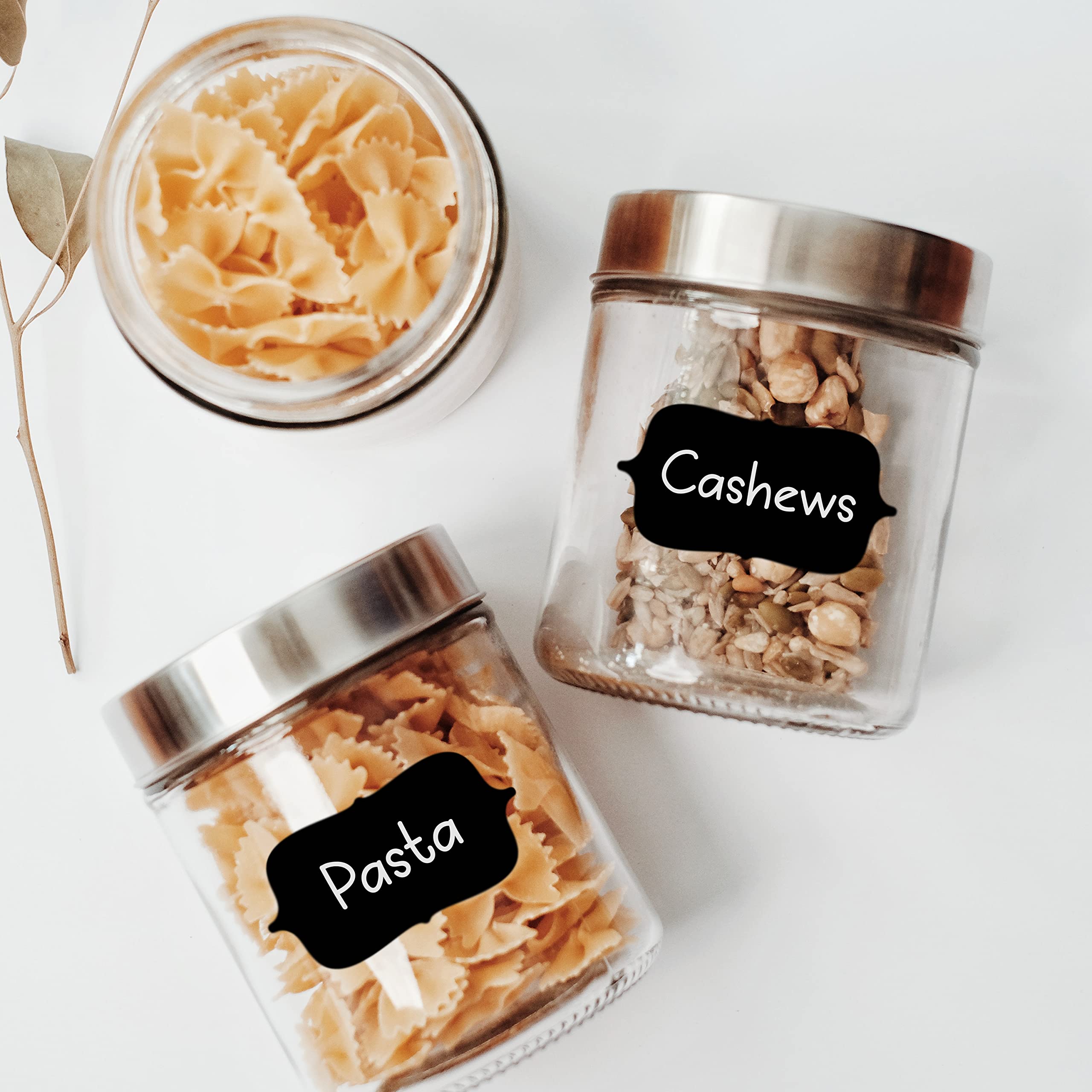 FlyBuy Hub 84-Pack Waterproof Vinyl Stickers for Mason Jars & Glass Bottles - 2.5