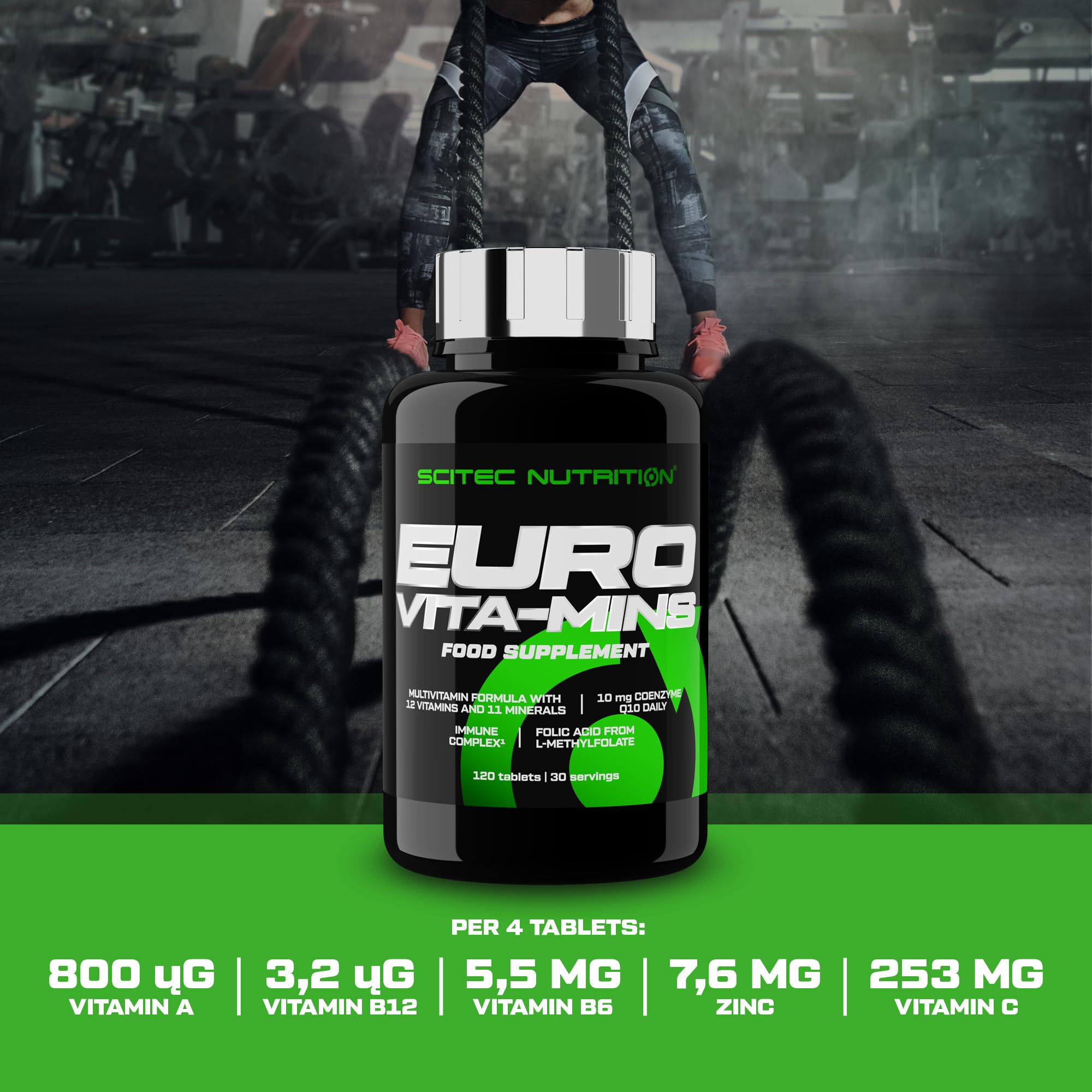 Euro Vita Mins Multivitamin Supplement - 120 Tablets for Daily Nutrition & Immune Support | Energy Boost for Adults & Seniors | Perfect for Busy Lifestyles & Active Seniors