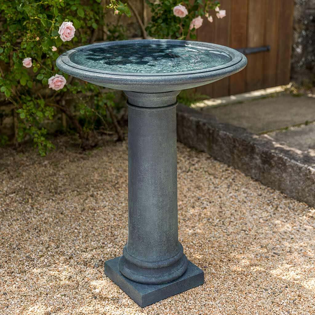 Campania International The Hampton Birdbath - Classic Outdoor Garden Bird Bath for Birds - Perfect for Patio, Yard, and Garden Decoration