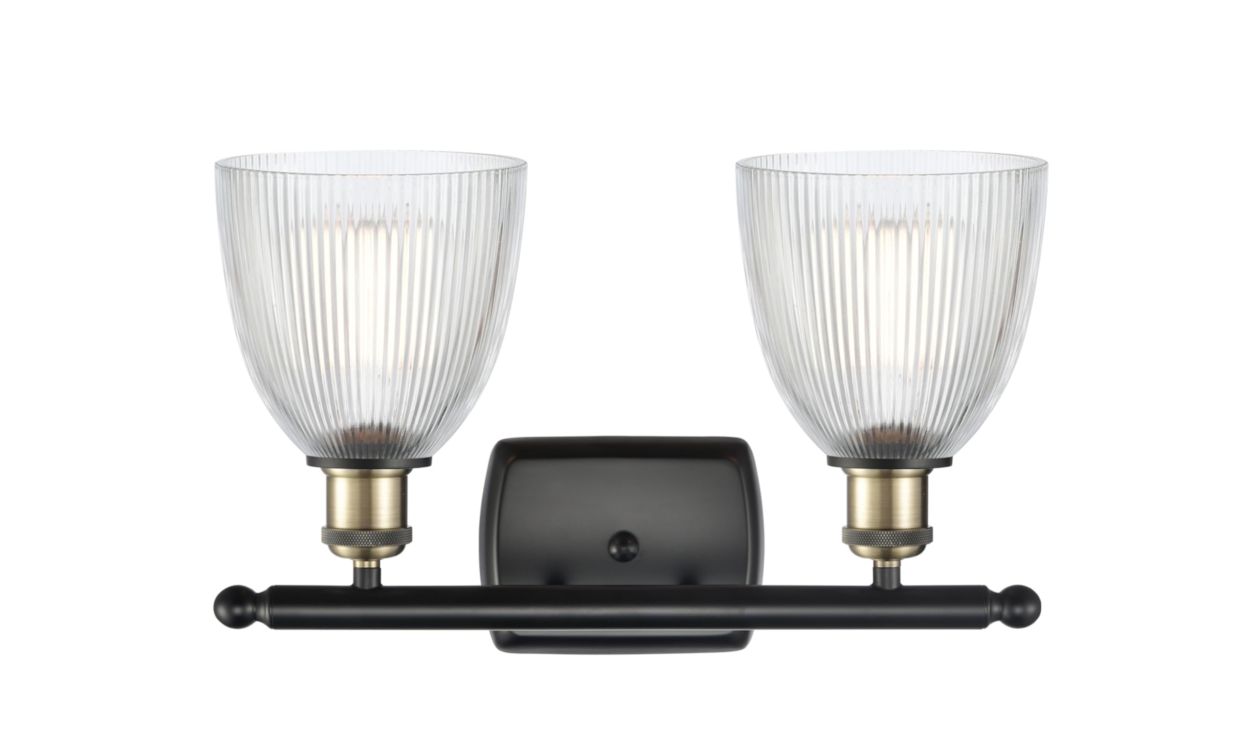Innovations Lighting 516-2W-BK-G381 Castile 2-Light Bathroom Vanity Light - Black Finish, Modern Design - Perfect for Bathroom, Powder Room, and Dressing Area Lighting