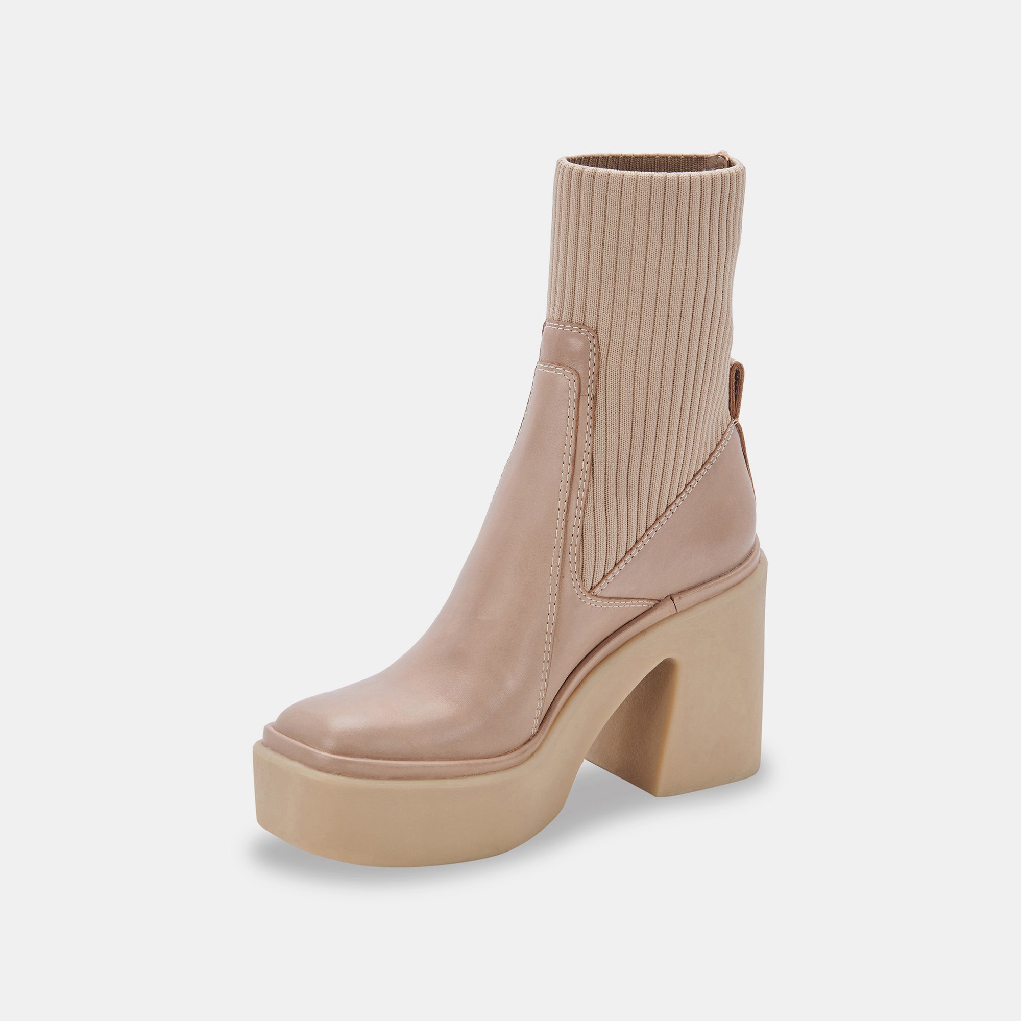 ODINA Women's TAUPE Leather Ankle Boots - Comfortable Casual & Dress Shoes for Fall/Winter - Perfect for Office, Dating & Night Out