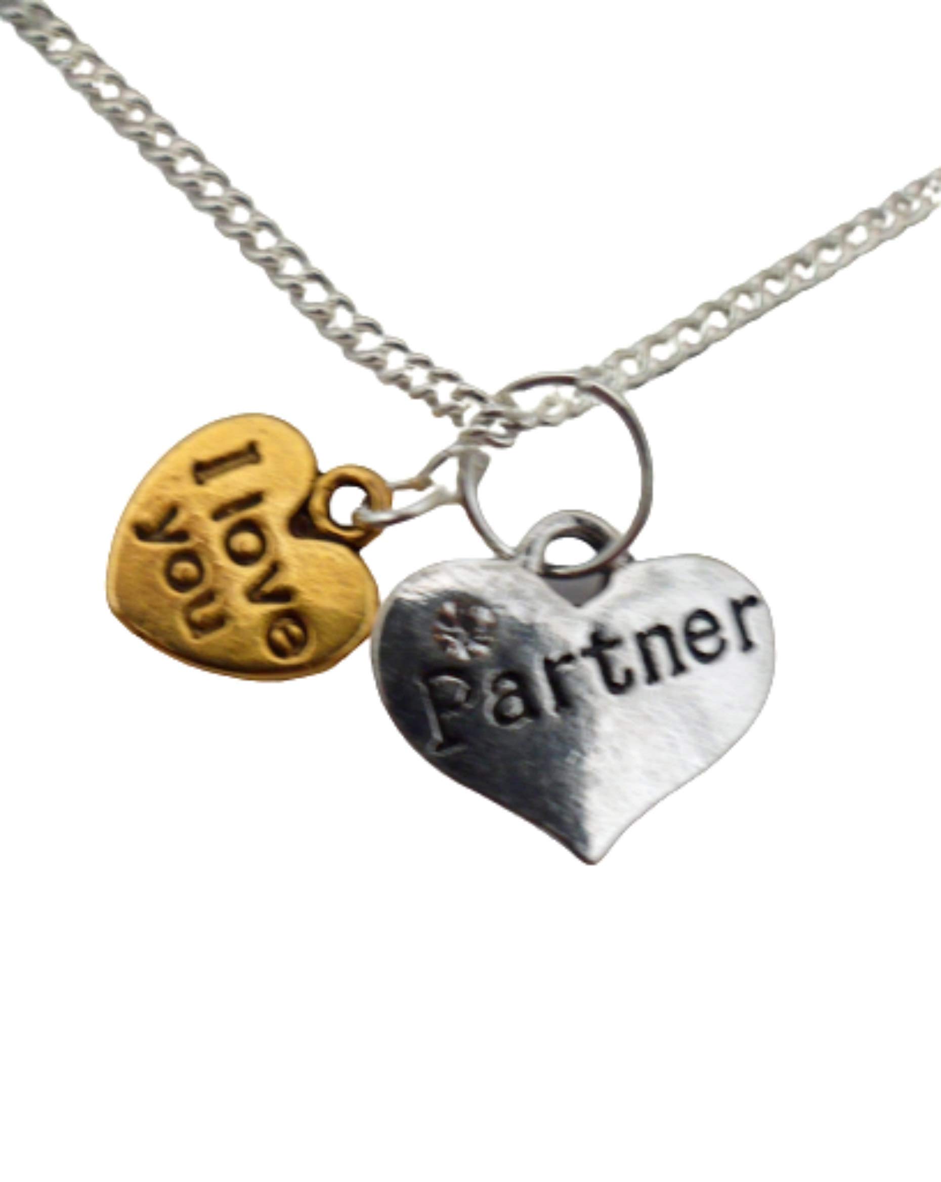 Sterling Silver Plated Heart Necklace for Couples - Romantic Love Jewelry Gift for Her, Valentine's Day, Anniversary & Special Occasions