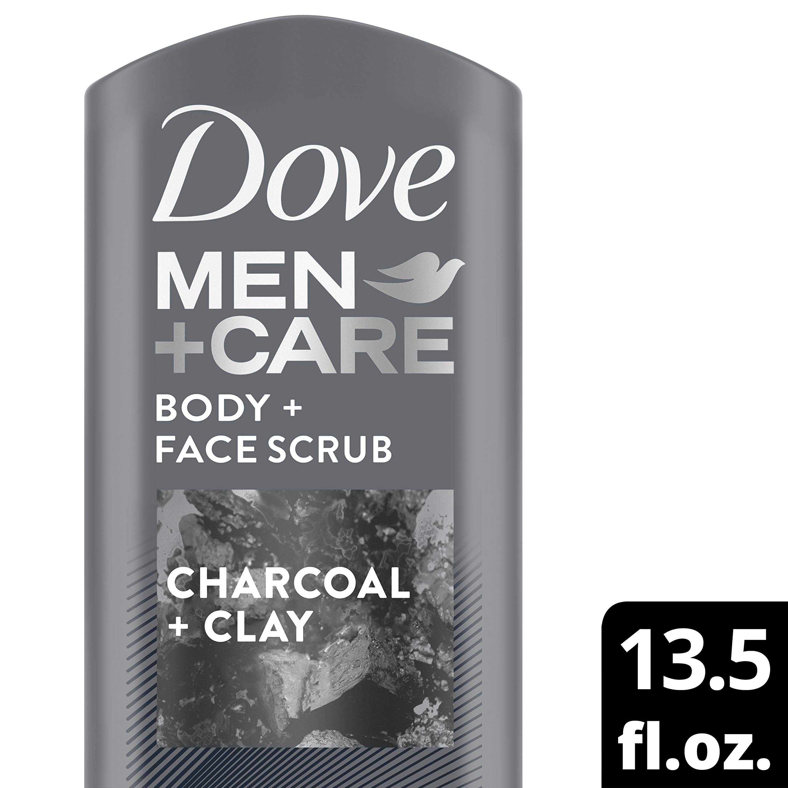 Dove Men+Care Charcoal & Clay Body Wash for Men - Deep Cleansing, Nourishes Skin, Fights Bacteria - 13.5 oz - Ideal for Post-Workout, Gym & Daily Shower Routine