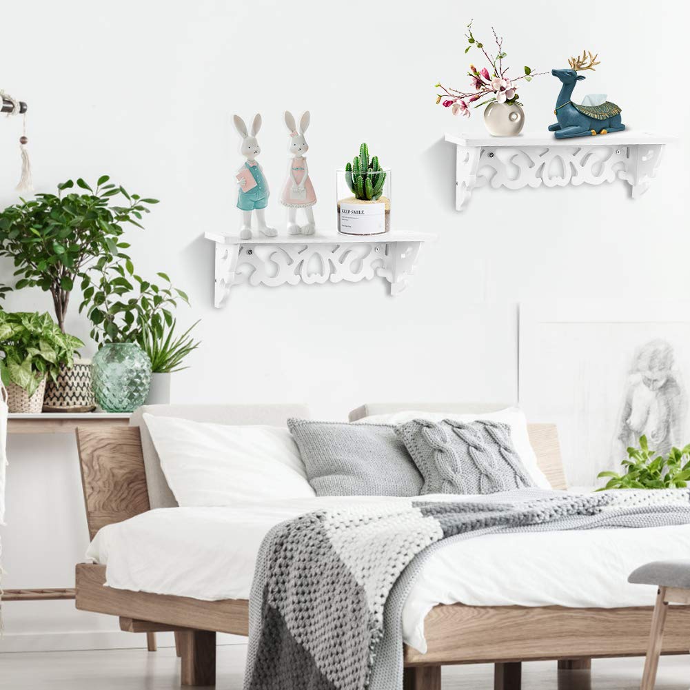 Ejoyous White Floating Wall Shelf - 14.57