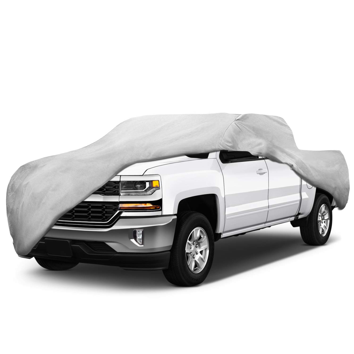 Motor Trend Heavy Duty Waterproof All Weather Truck Cover for Chevrolet Silverado 1500 (2008-2018) - Custom Fit Car Cover for Indoor/Outdoor Use & Winter Storage - Perfect for Parking Protection & Vehicle Shelter