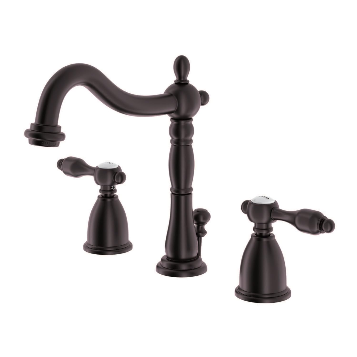 Kingston Brass KB1975TAL Tudor Widespread Bathroom Faucet with ABS/Brass Pop-Up, Oil Rubbed Bronze Finish, 6.5 Inch Spout Reach - Perfect for Modern and Vintage Bathroom Decor, Ideal for Sink Vanity and Lavatory Installation