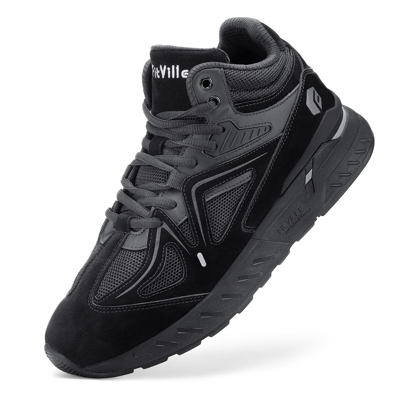 FitVille Extra Wide Basketball Shoes for Men - High-Top Sneakers with Ankle Support & Arch Support for Flat Feet - Perfect for Court Play, Training & Casual Wear