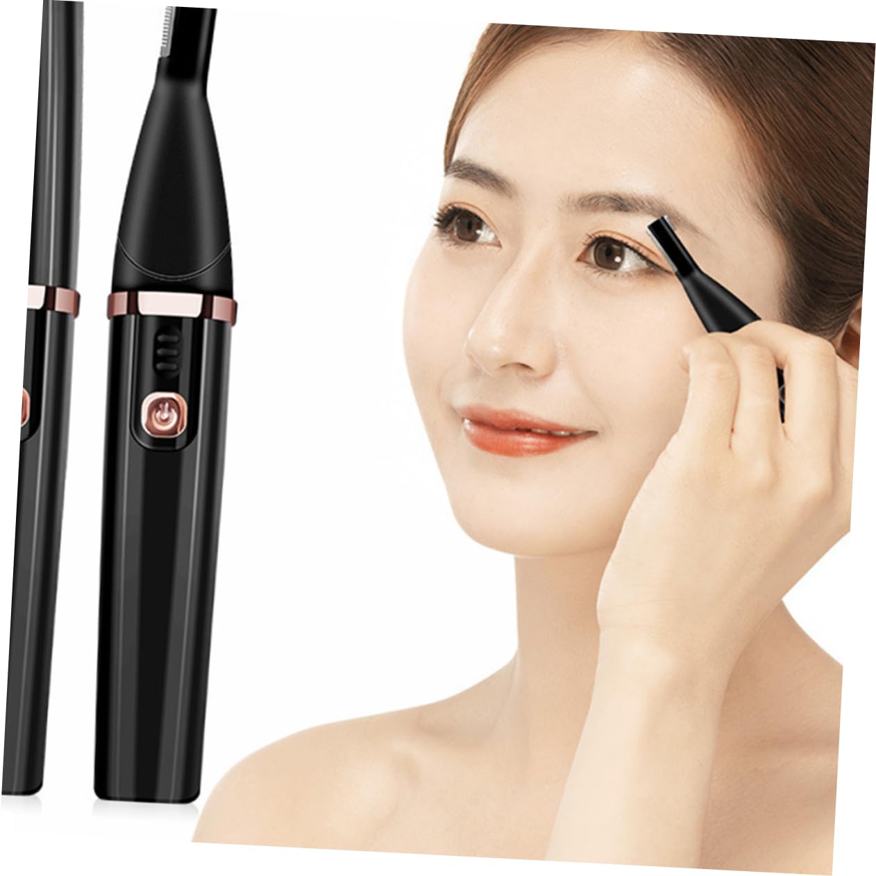 1PC Electric Eyebrow Trimmer for Women - Precision Brow Shaper & Facial Hair Remover, Safe Dermaplaning Razor with ABS Black Handle - Perfect for Eyebrow Shaping, Peach Fuzz Removal & At-Home Skincare Routine