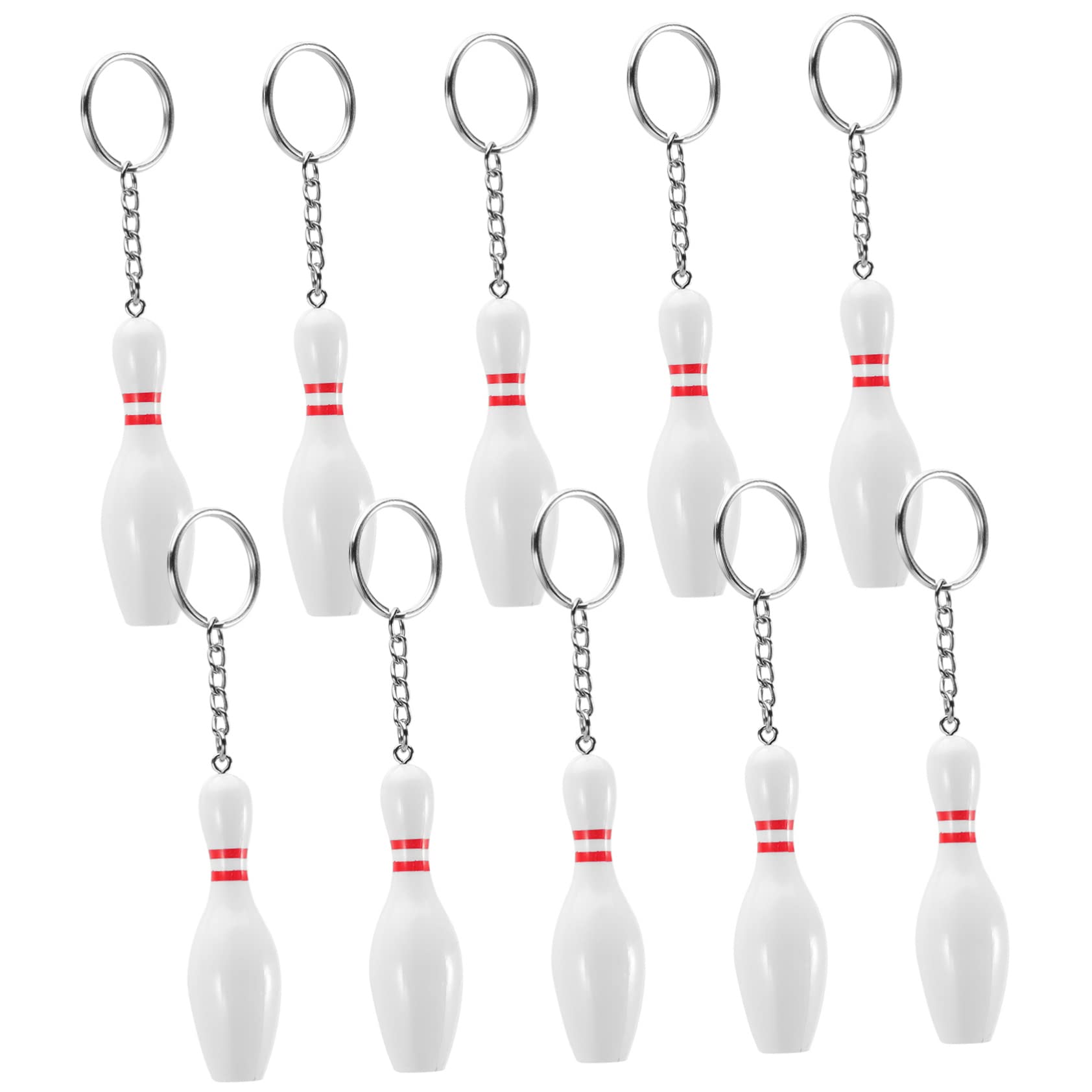 DRESSOOS 12pcs Mini Bowling Keychain Set - Sports Themed Party Favors, Adorable & Exquisite Small Keychains, Perfect for Bowling Enthusiasts, Gift Giving, and Bag Decorations