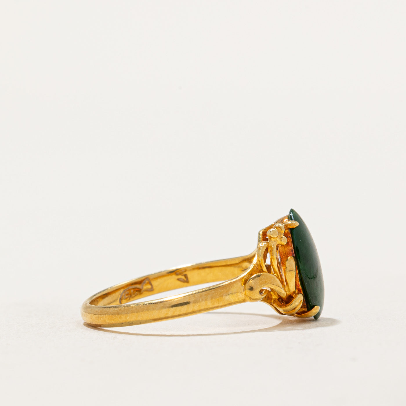 1.00ct Oval Cabochon Nephrite Jade Ring - Size 6.5 - Handmade Sterling Silver Jewelry for Women - Perfect for Weddings, Anniversaries & Special Occasions