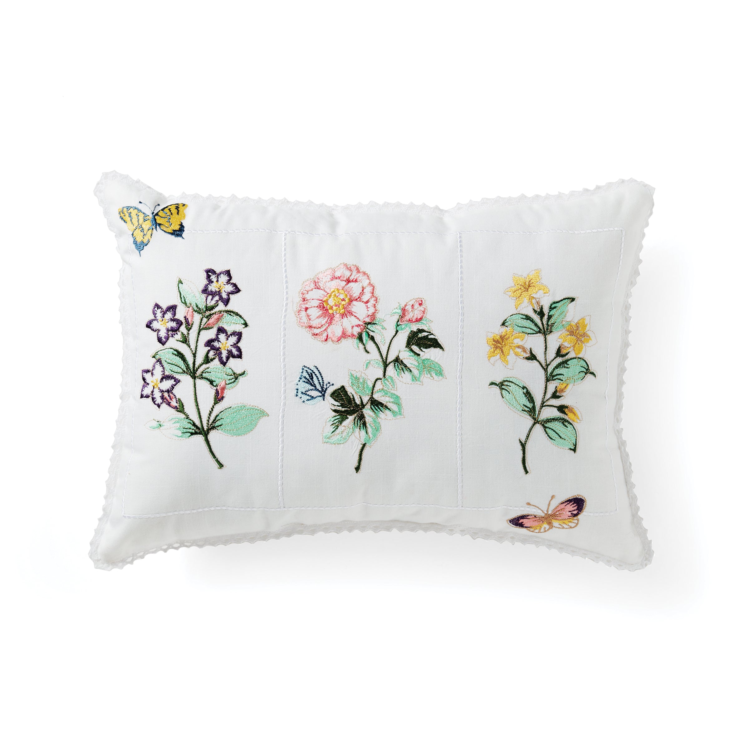 Butterfly Meadow Floral Study Pillow Case 14x20 Inches - Bohemian Home Decor for Living Room, Bedroom & Nursery