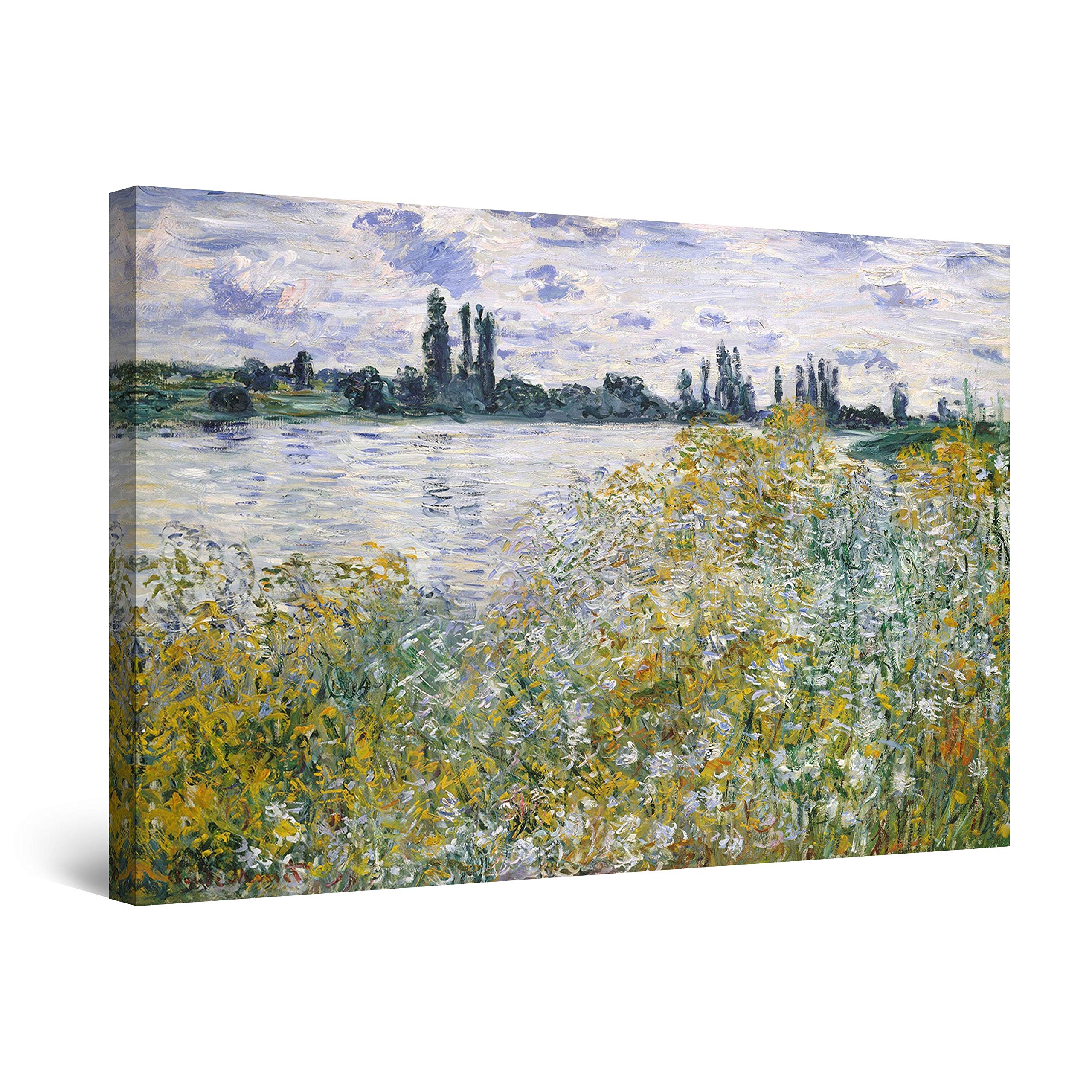 Startonight Green Flora Landscape Canvas Wall Art - Framed Lake Painting 24x36 Inches - Perfect for Living Room, Bedroom & Office Decor