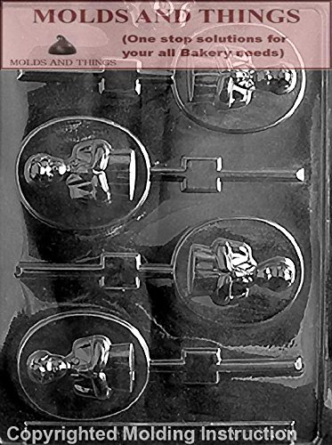 Baby Baptism Chocolate Candy Mold Set - Cross Shaped Lollipop Molds for Christening & First Communion - Includes 50 Sticks & Candy Making Guide - Perfect for DIY Party Favors, Holiday Gifts & Religious Celebrations