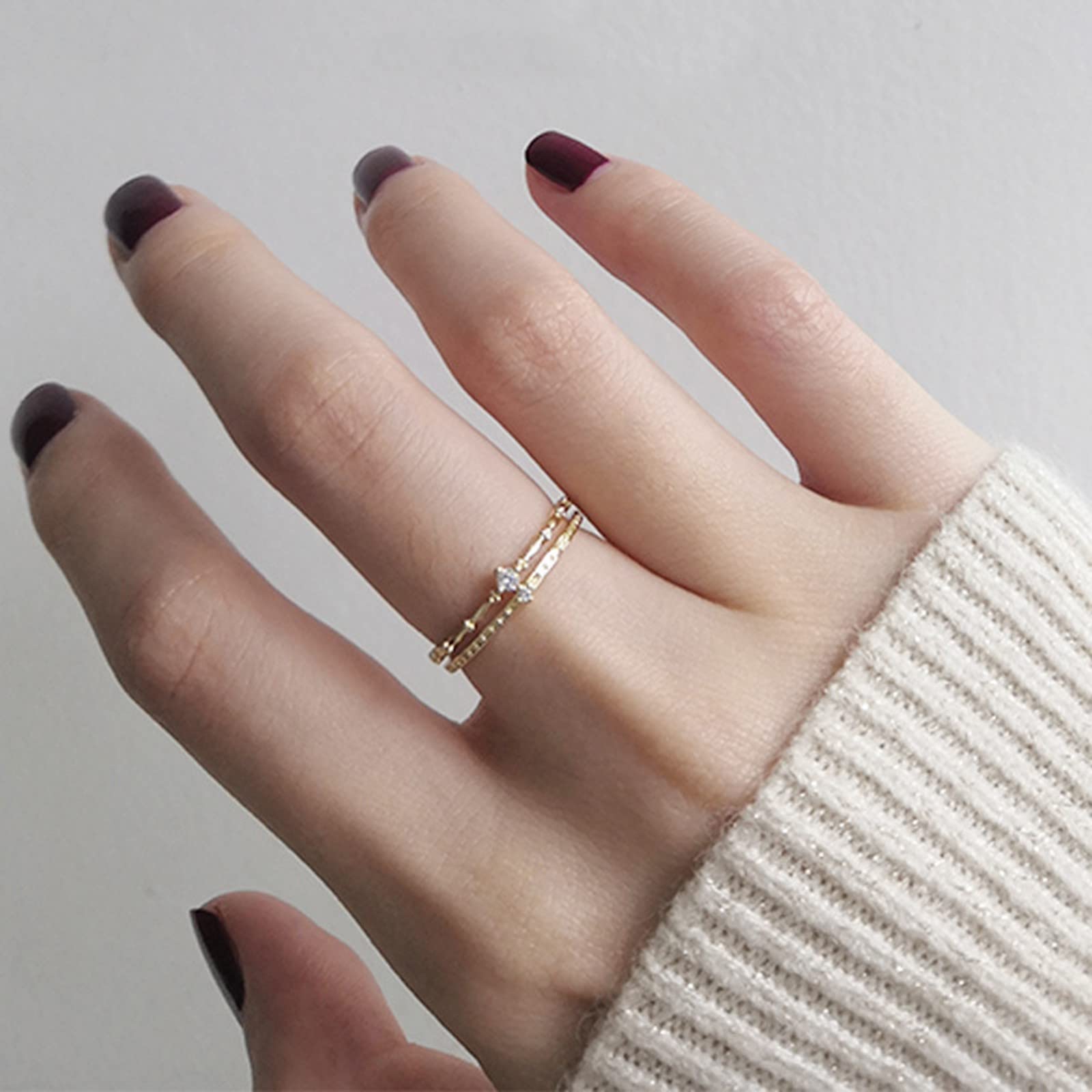 Dainty Gold Diamond Princess Crown Ring - Elegant Jewelry for Parties & Weddings