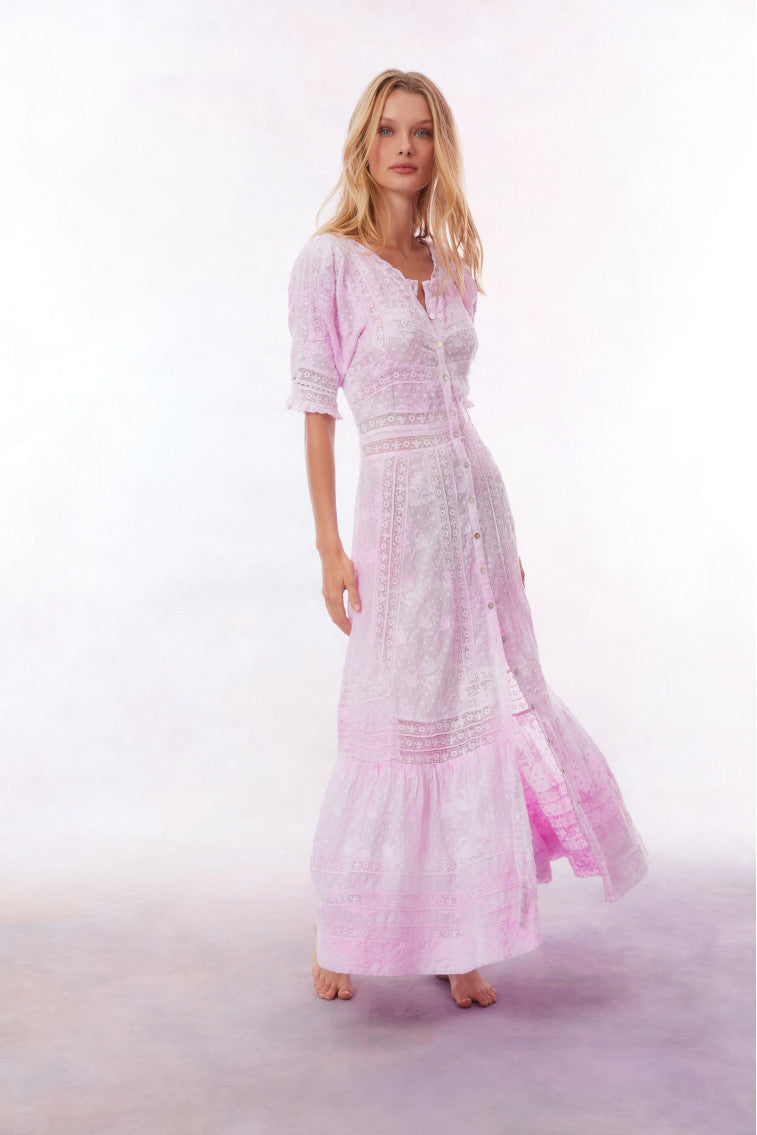 Minka Maxi Dress for Women - Flowy Long Summer Dress in Peony Pink | Perfect for Beach, Vacation, and Casual Outings